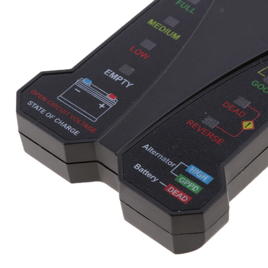Car Digital Battery  Voltmeter & Charging System Analyzer with Clamps