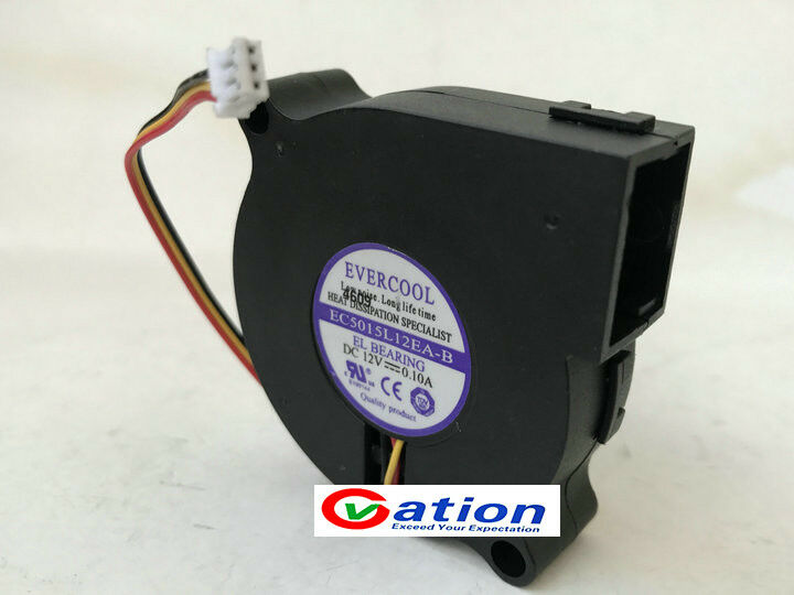 For EVERCOOL EC5015L12EA-B Mute Humidifier fan DC12V 0.10A 5CM 5015 3wire