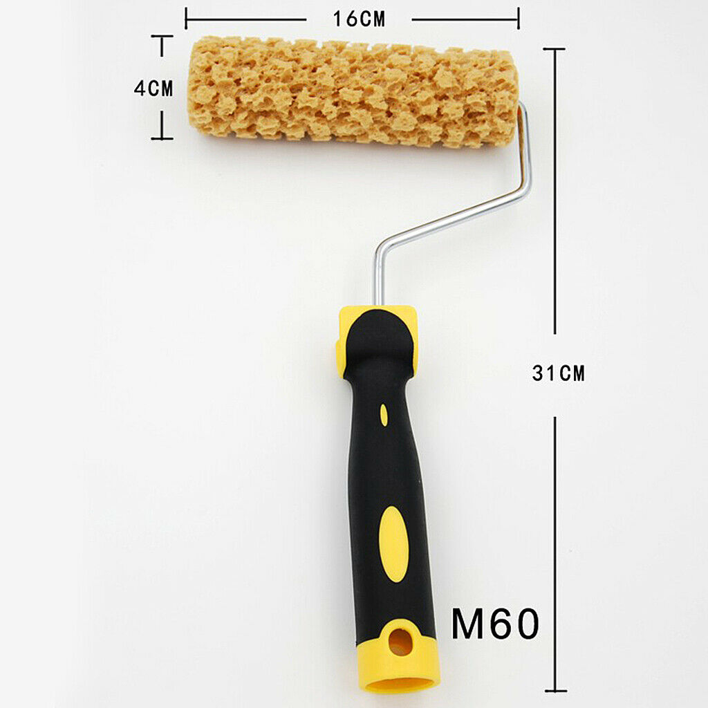 2x 7" Wall Texture Pattern Painting Tool Plastic Handle Sponge Paint Roller