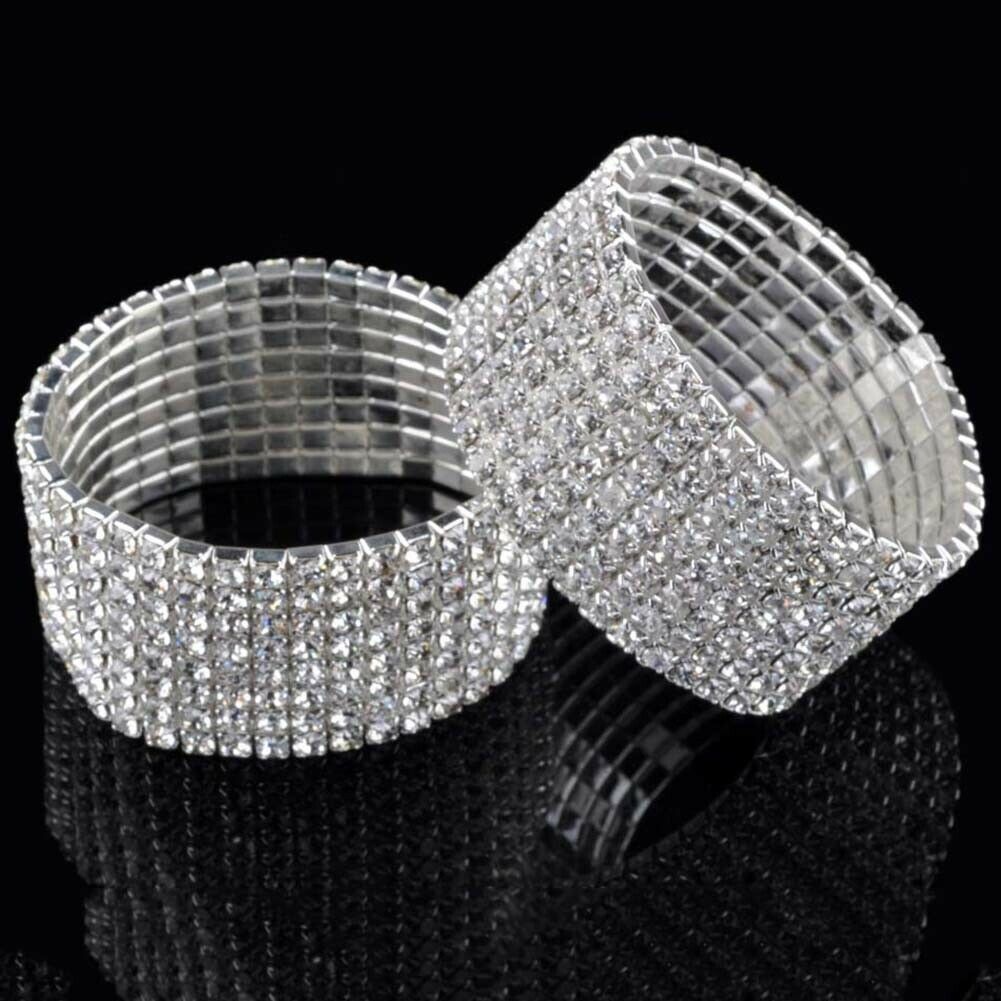 Fashion Crystal Rhinestone Stretch Bracelet Bangle Wristband Wedding Bridal Gift