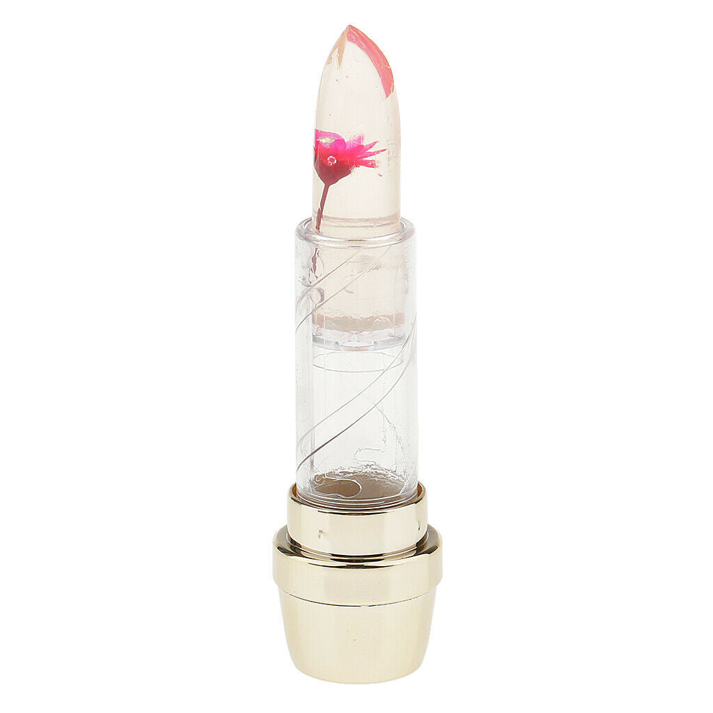 Beauty Moisturizing Color Change Transparent Jelly Lipstick Flower Lip Gloss -