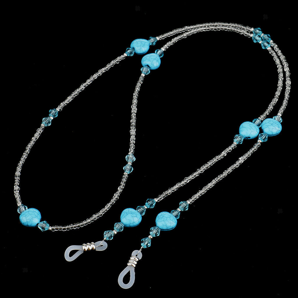 2pc Beaded Glasses Eyeglass Chain Holder Fashion Sunglasses Lanyard Necklace