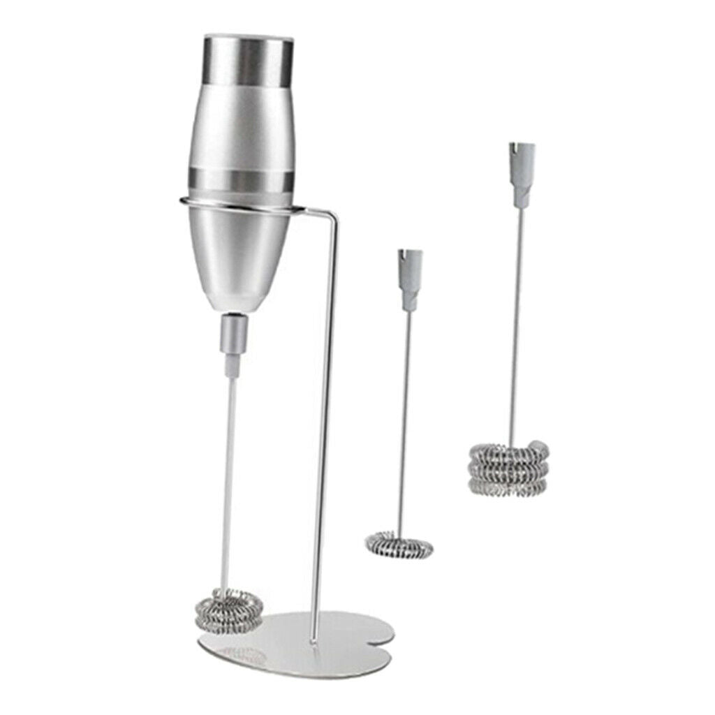 Stainless Steel Milk Frother Handheld Foam Maker Drink Mixer with Whisk Head