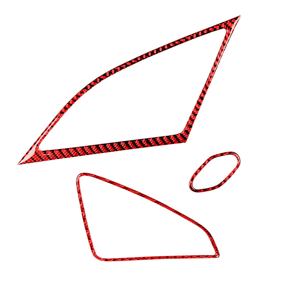 Red Carbon Fiber Door Speaker Cover Trim fit for Chevrolet Corvette C7 14-19 New