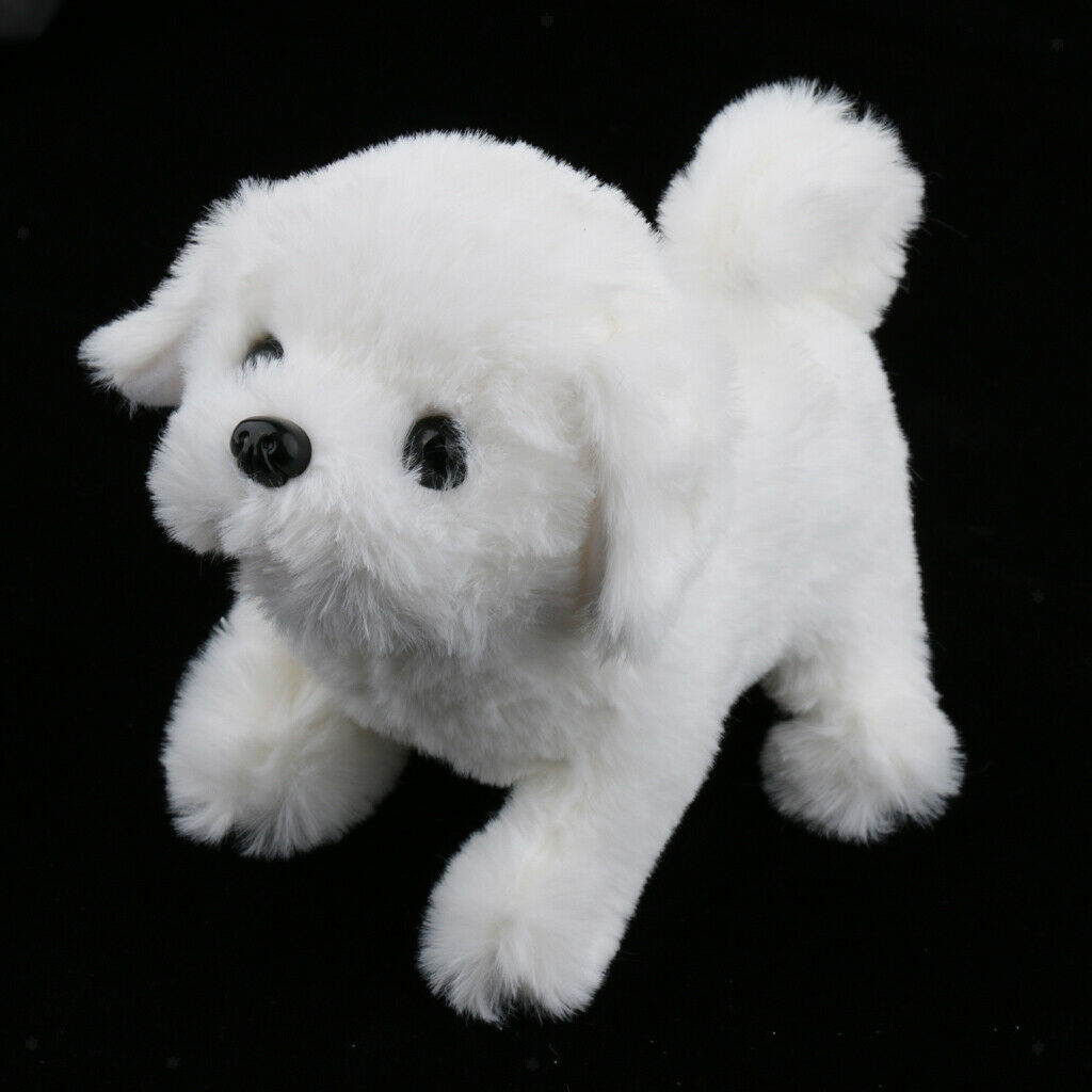 Smart Plush Dog Robot Puppy Kids Interactive Toys White Bichon Frise