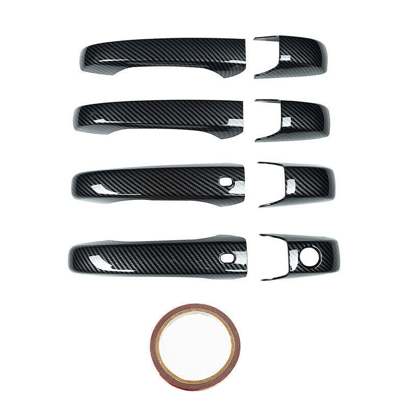 4PCS Car Exterior Door Handle Cap Carbon Fiber For Jeep Grand Cherokee Patriot