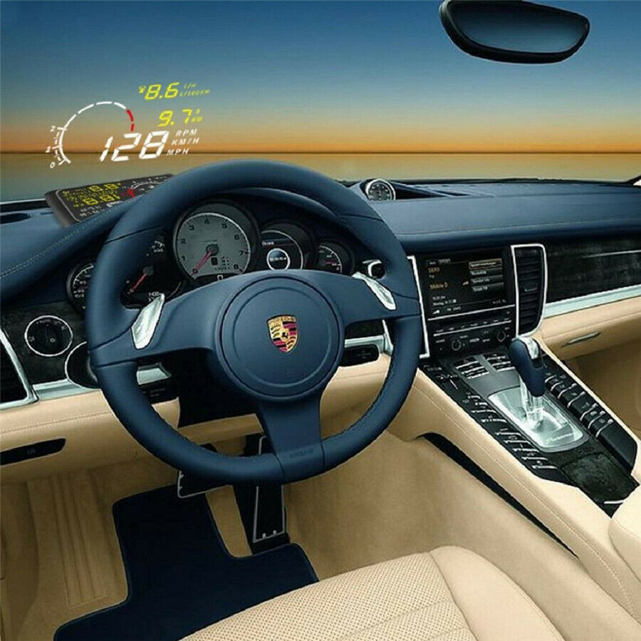 1x 5.5'' LCD Vehicle Car Pickup HUD Head Up Display Over Speed Warning Universal