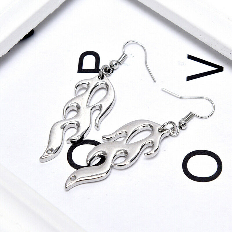 Fashion Punk Hip Hop Flame Dangle Drop Earrings Women Jewelry Accesso N.l8