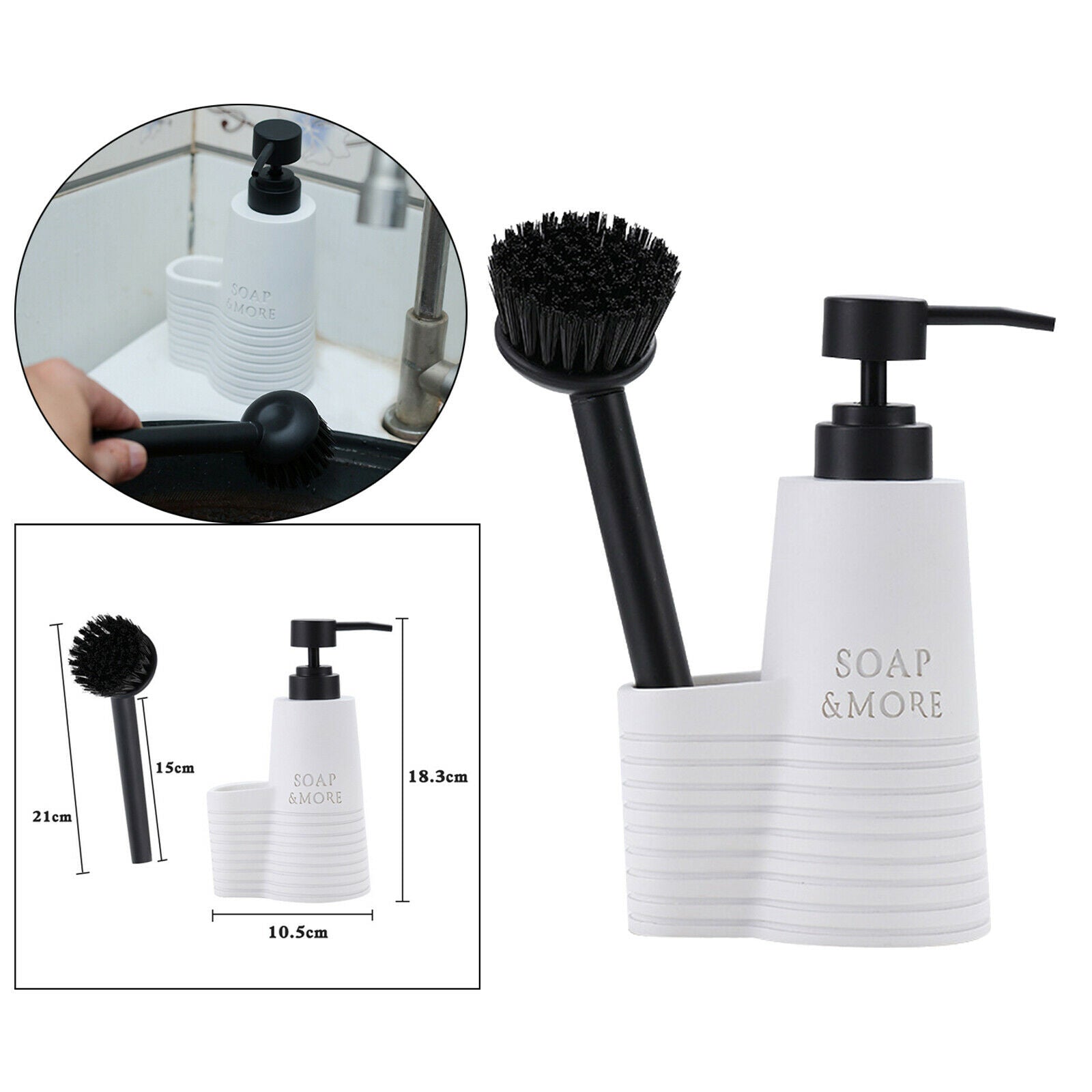 Liquid Soap Dispenser Dish Sponge Holder Liquid Soap Dispenser
