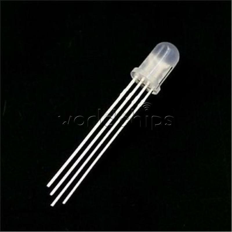 15Pcs LED RGB common cathode 4-PINS F5 5MM Super Bright Bulb Lamp new WC