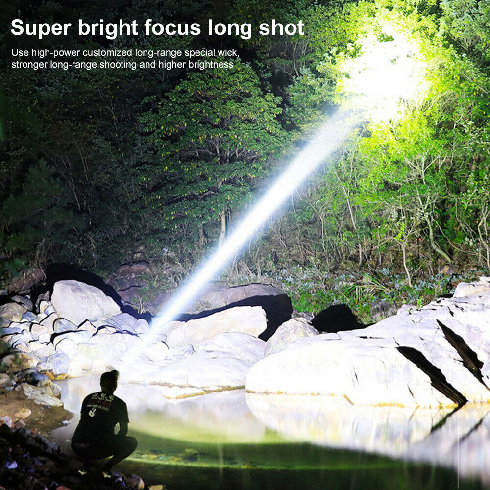 COB+LED Head Band Light Flashlight Headlamp Torch Lamp Waterproof Headlight NEW