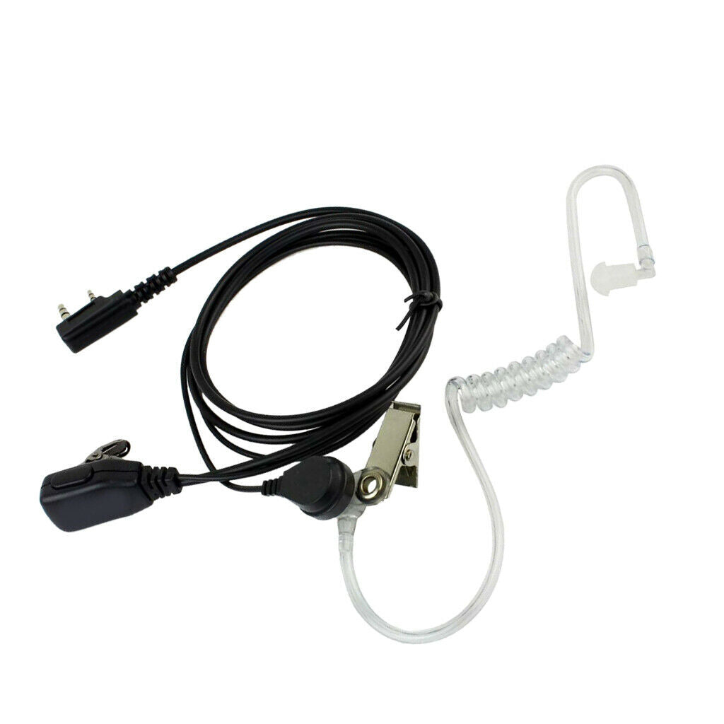 2 Pin Acoustic Tube Earpiece Mic Walkie Talkies Earpiece Radio for