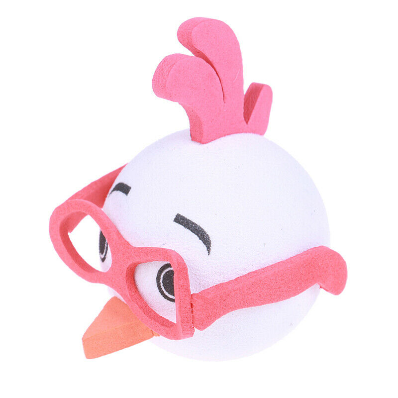 1Pc Cute glasses chickens car antenna pen topper aerial eva ball decor to.l8