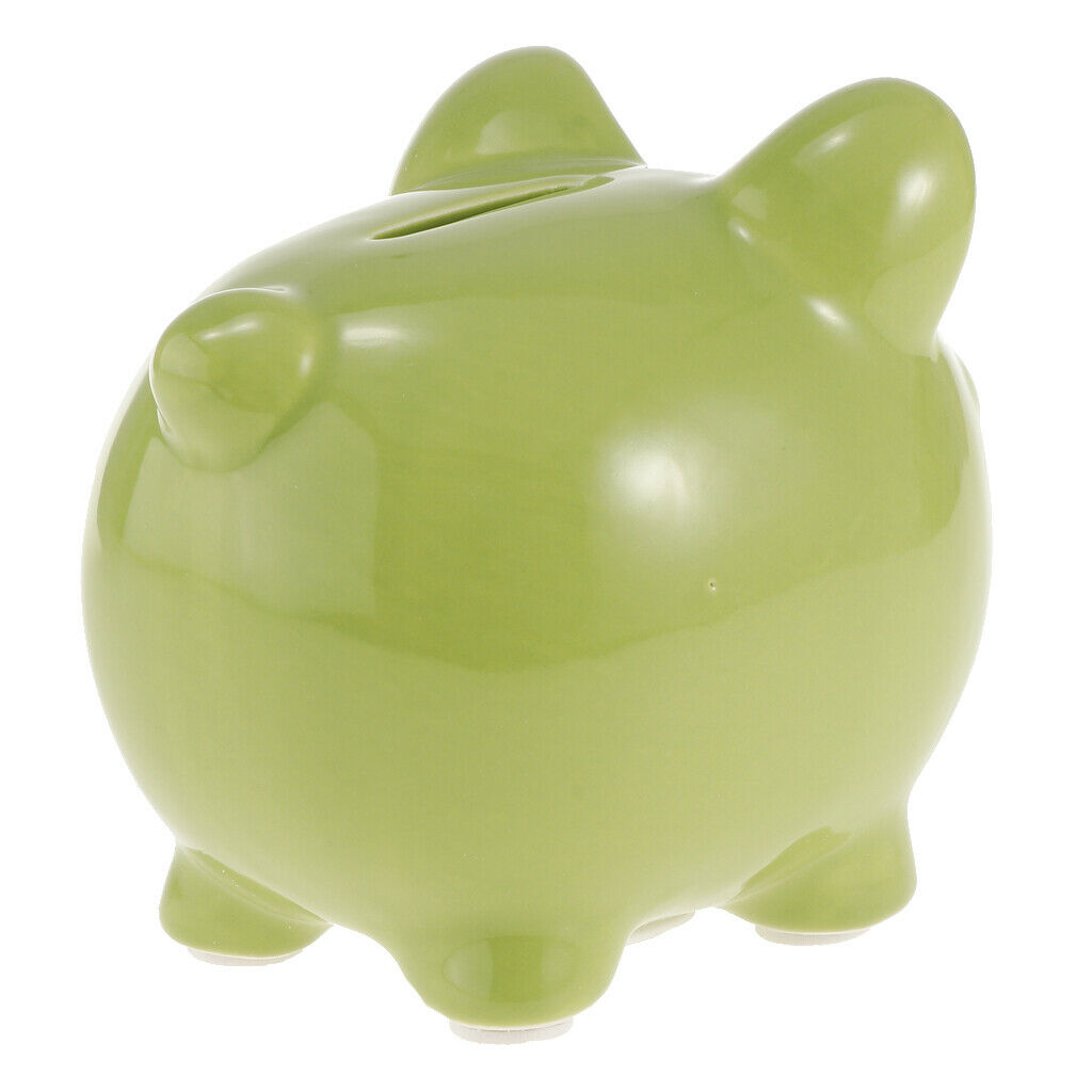 Ceramic piggy bank creative piggy bank classmate birthday gift Green