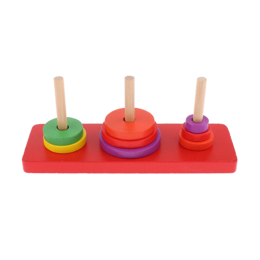 Wooden Puzzle Toddler Toys Shapes Sorter Preschool Geometric Blocks Stacking