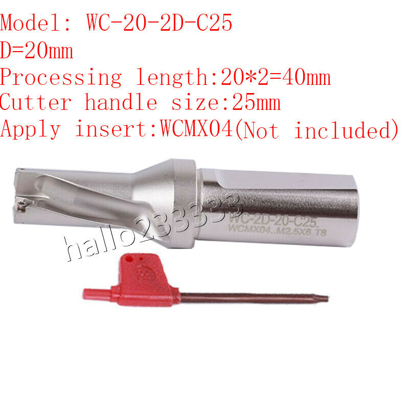 WPD200-C25-2D U drill/indexable drill/Φ 20mm C25-2D For WCMX040208FN CNC insert