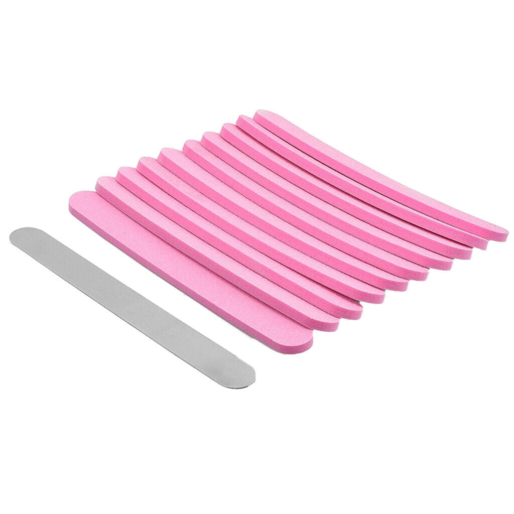 10 Pieces Nail File and Buffer Block For Smooth Nail Tool with Steel Sheet E