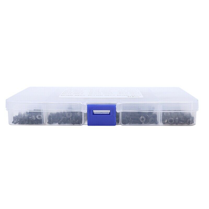 480Pcs/Set M2 M2.5 M3 Din7991 Iso1064 Black Grade 10.9 Countersunk Head SocketH5