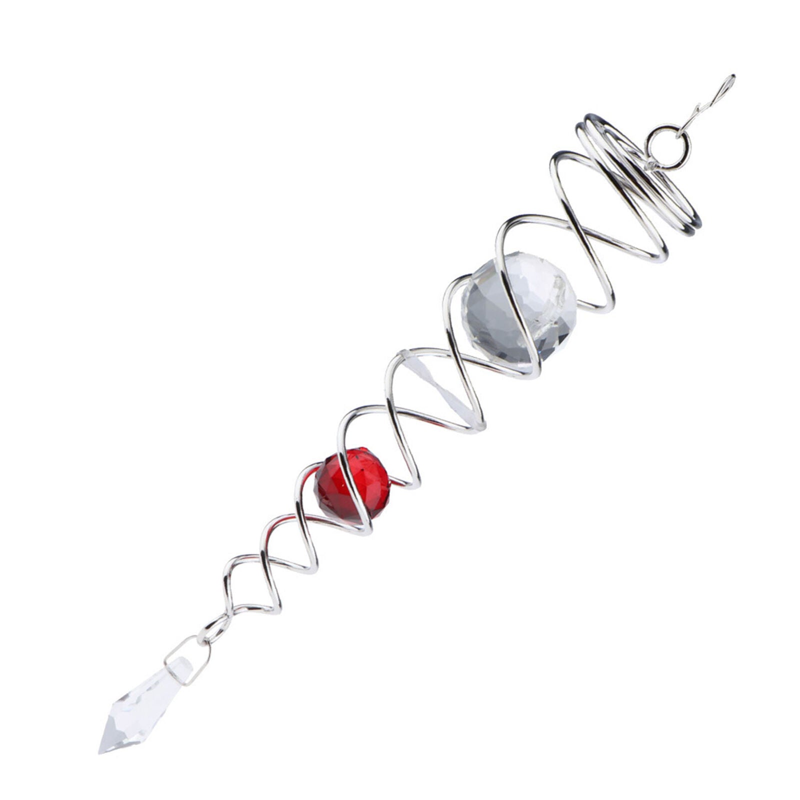 Spiral Wind Spinners with Crystal Ball, Home Garden Hanging Decor