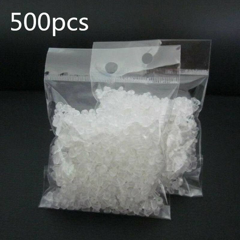 500PCS Lot Silicone Ear Post Nuts Earring Back Plugs Stoppers Jewelry Findings
