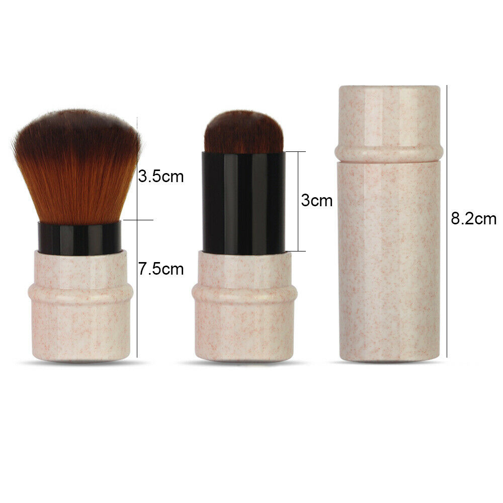 Marble Texture Stretch Powder Concealer Blush Blending Brush Pink+Blue