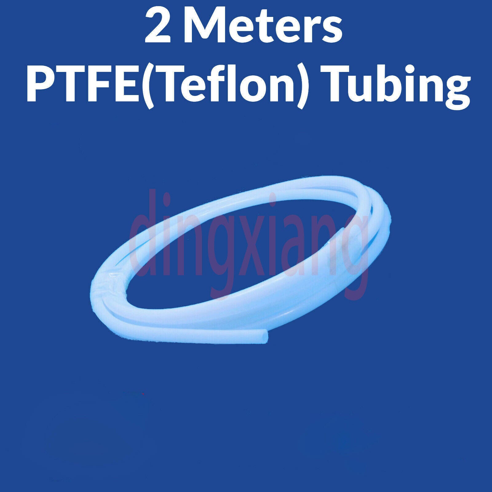 2m PTFE Teflon Tubing for Bowden Tube 2mm ID 4mm OD Extruder w/ 1.75 mm Fittings