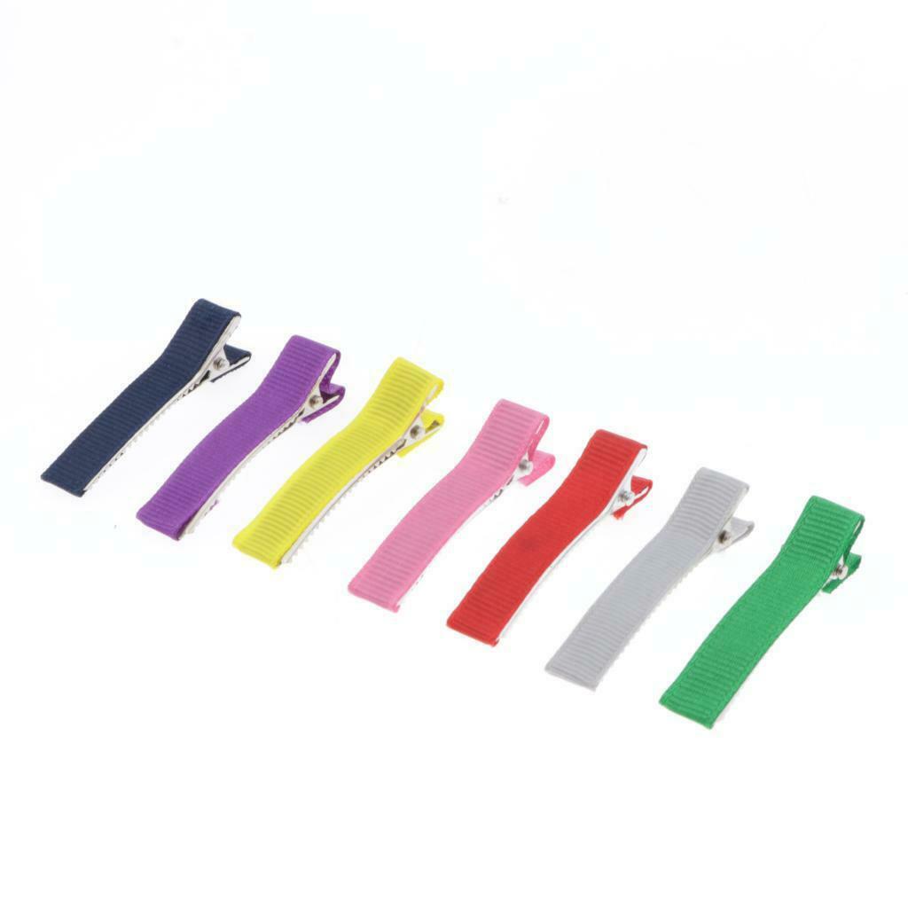50x Colorful Alligator Clips Grils Women Hairclips DIY Bow Hair Jewelry