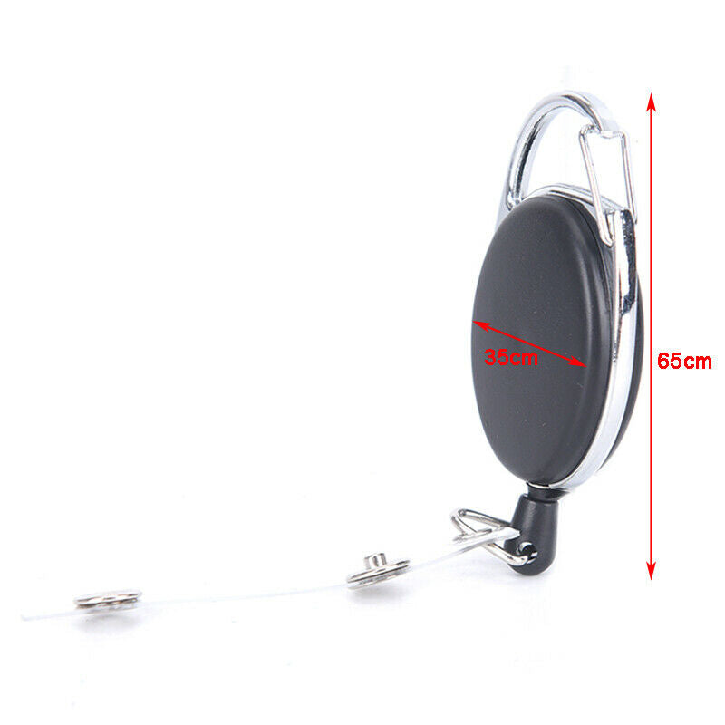 1 X Retractable Pull Badge Reel Zinc Alloy ABS ID Lanyard Name Tag Card B.l8