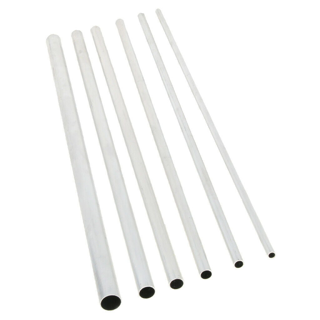 3X 50cm x 6063 Aluminium Alloy Round Tube Pipe Pole Hollow Shaft OD.  8mm