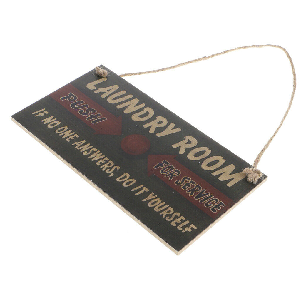 Laundry Room Wooden Hanging Plaque Gift Sign Home Wall Decoration