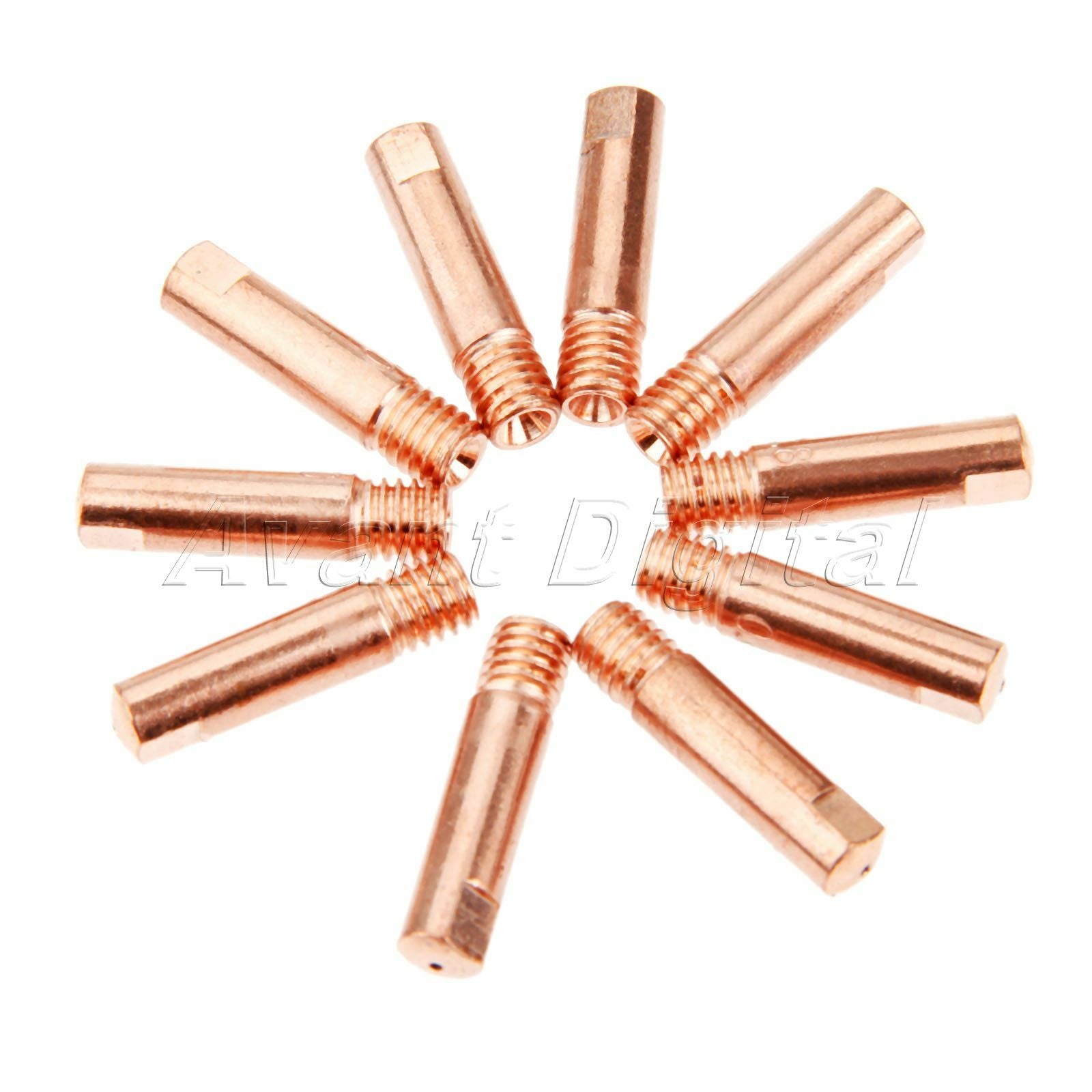 Mig Welding M6 Thread Contact Tips 0.8mm Welding Torch 10pcs Consumable Parts