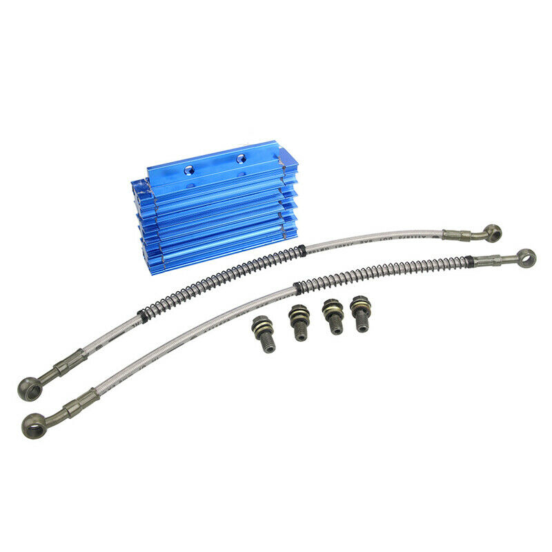 Motorcycle Bike Engine Cooling Radiator Oil Pipe Cooler Kit For 125cc 140cc150cc