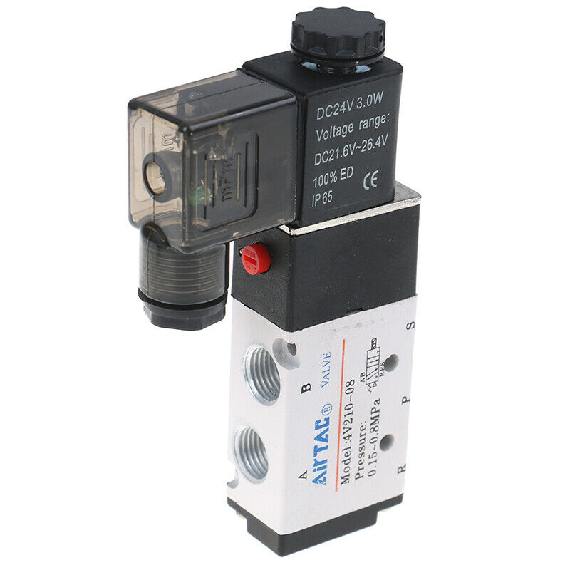 1Pc New 5 Way 2 Position 1/4'' Airtac Solenoid Valve 4V210-08 DC24V J  R8YDEAU