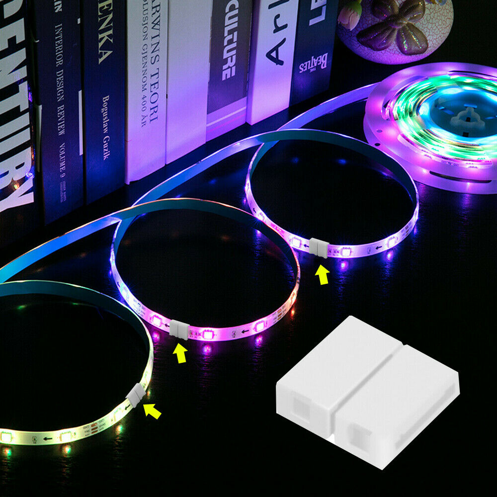 10x 10mm 4pin Solderless Connectors Adapter For 5050/2835 RGB LED Strip Light