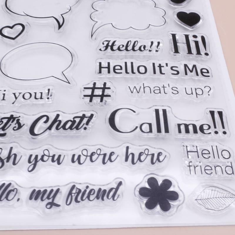 Beautiful Telephone Clear Silicone Stamper for DIY Christmas New Year Invitation
