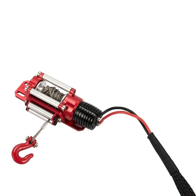 RC Car Metal Steel Wired Automatic Simulated Winch for 1/10 RC Cler Car Axial A5