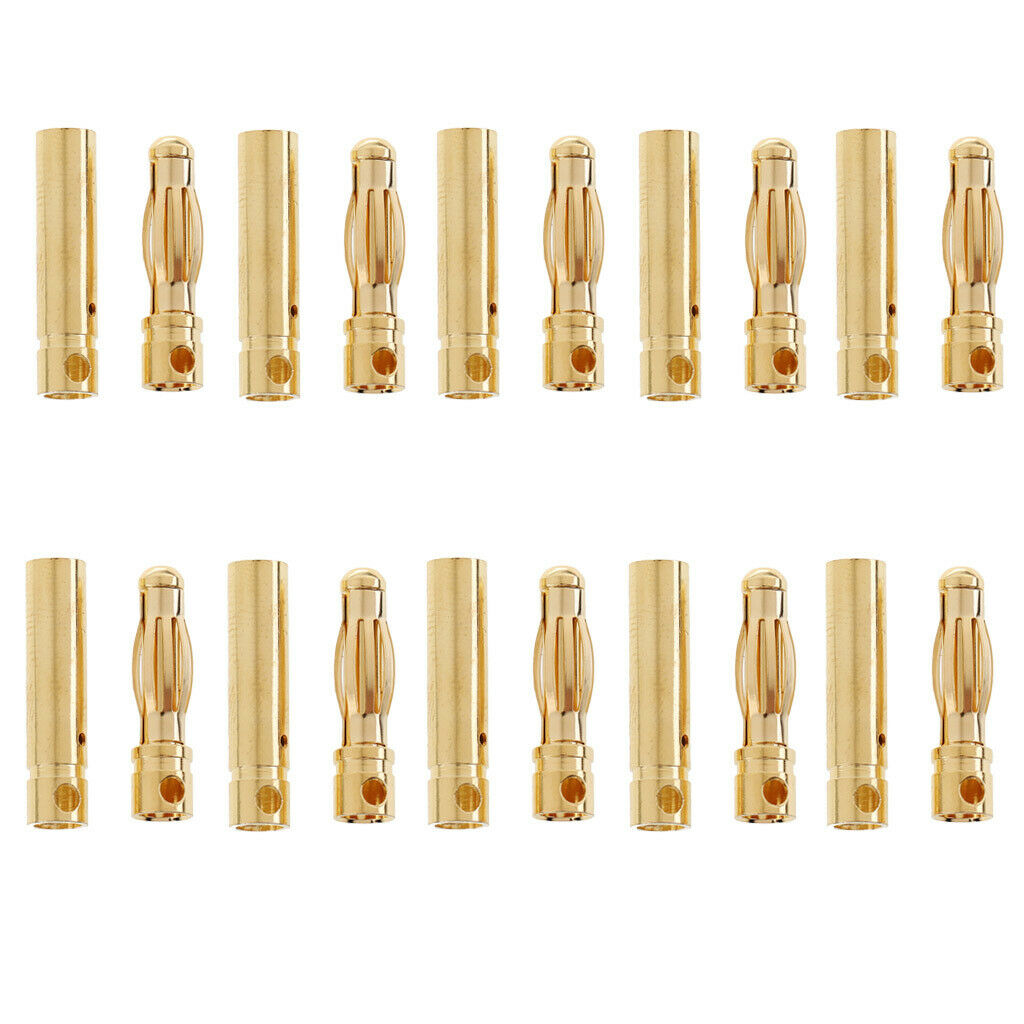 30 Pairs of Golden 4.0mm Plug Banana Plug Accessories for RC Lipo Esc