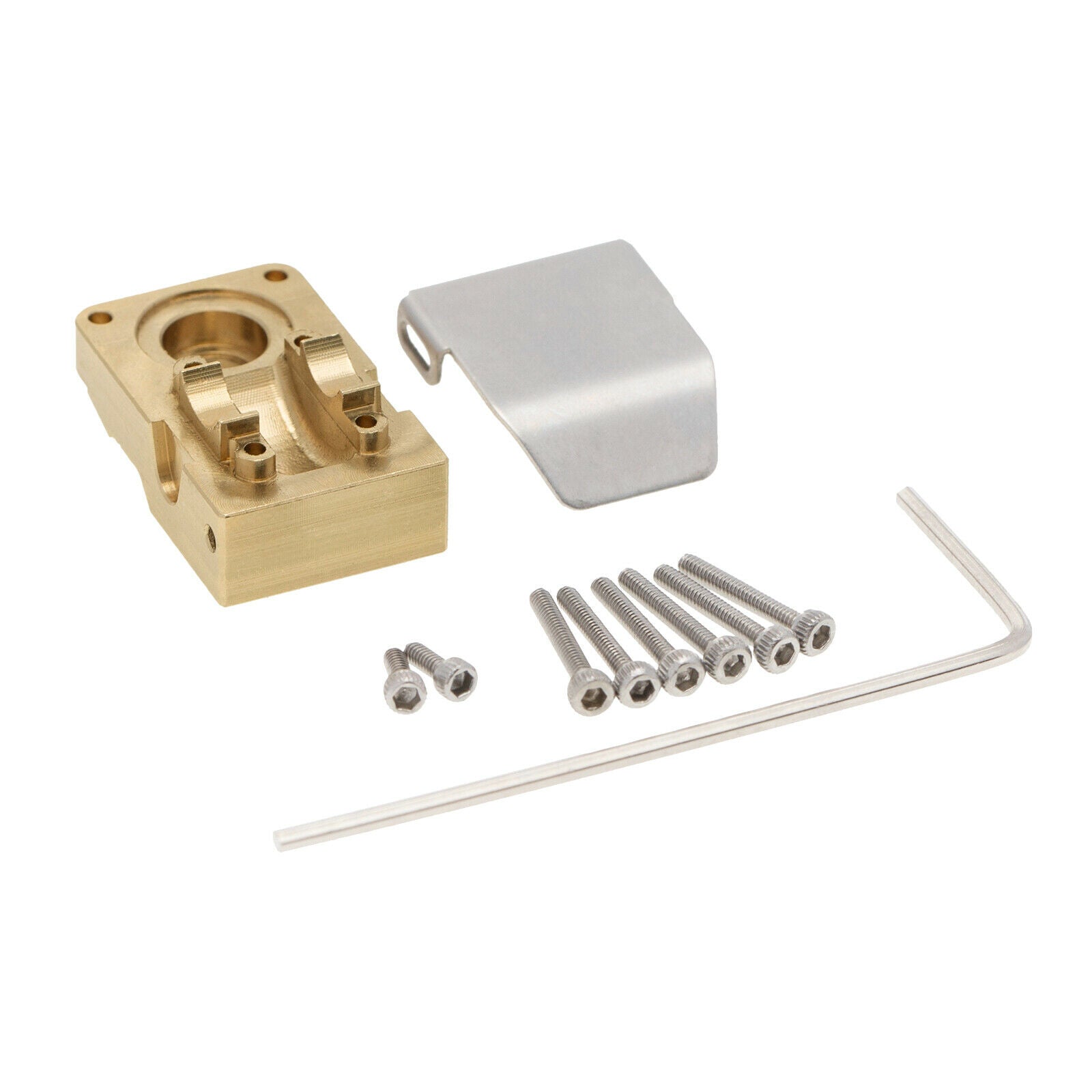 Brass Racing Diff Cover w/ Guard Plate for Axial SCX24 AXI90081 1/24 RC Car