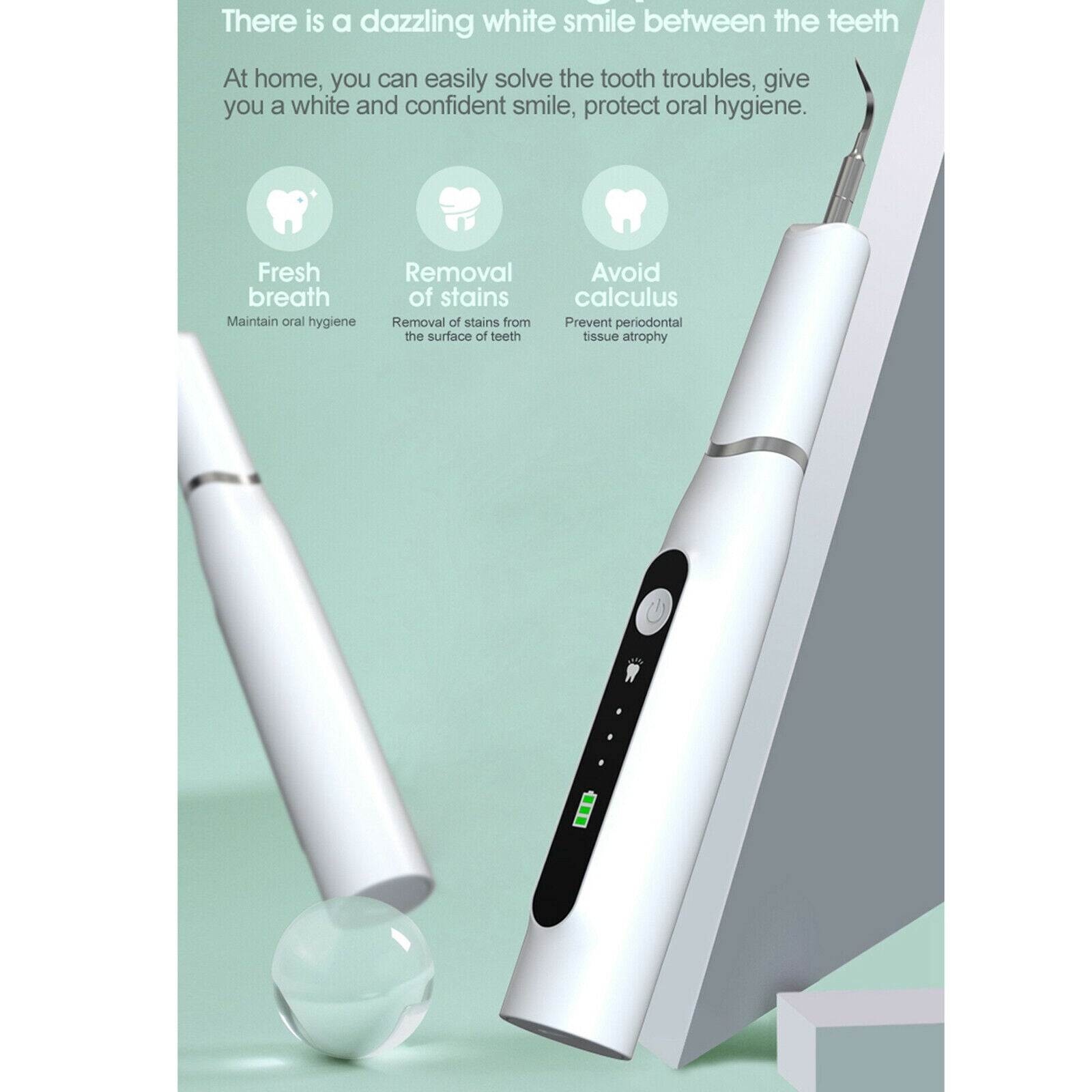 Plaque Remover for Teeth Ultrasonic Teeth Cleaner Tool Teeth Stain Eraser