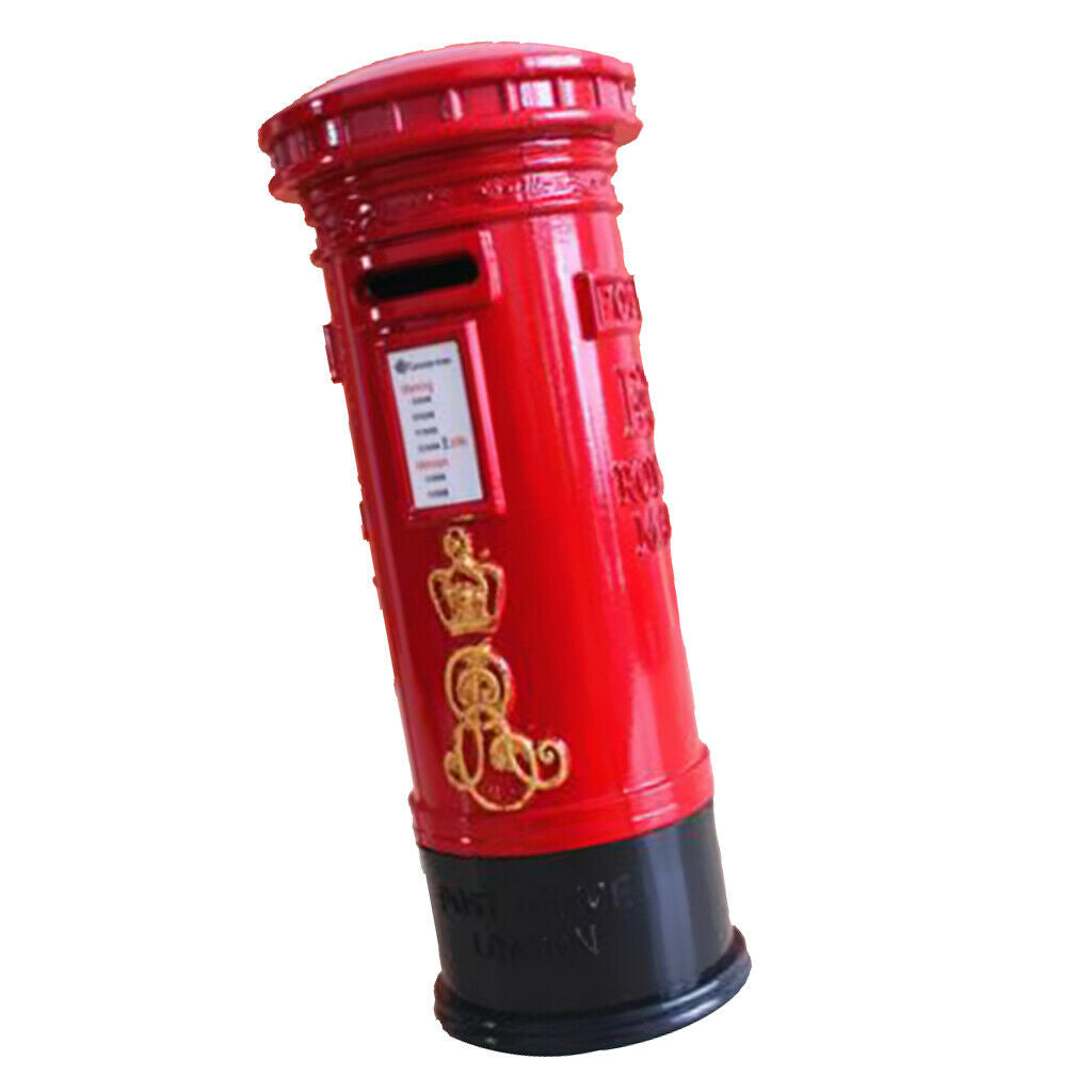 Metal Britain London Street Red Mailbox Piggy Bank Postbox Money Box
