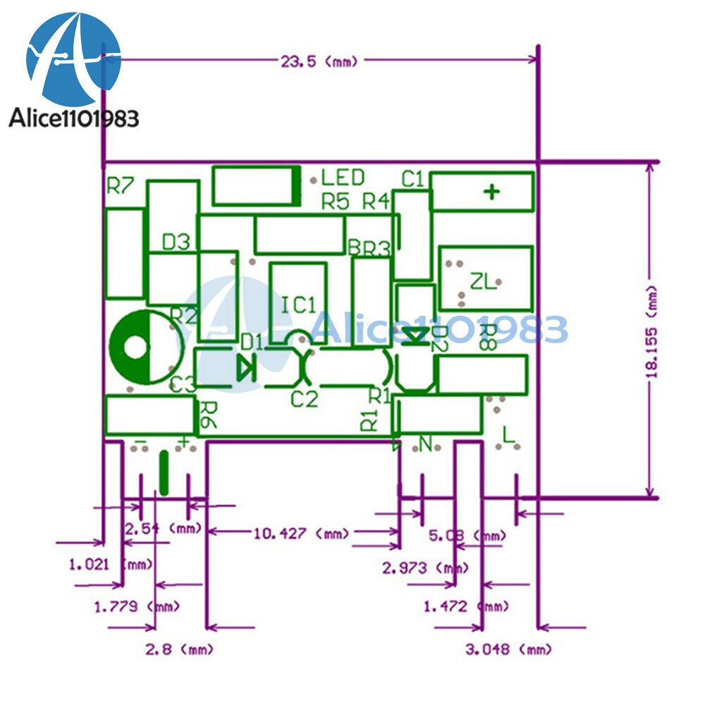 Mini AC-DC 110V 120V 220V 230V To 5V Converter Board Module Power Supply