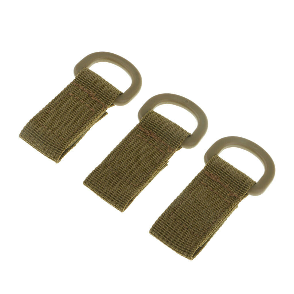 6pcs Nylon Molle Webbing Hanger Hook, Carabiner Water Bottle Buckle Holder for