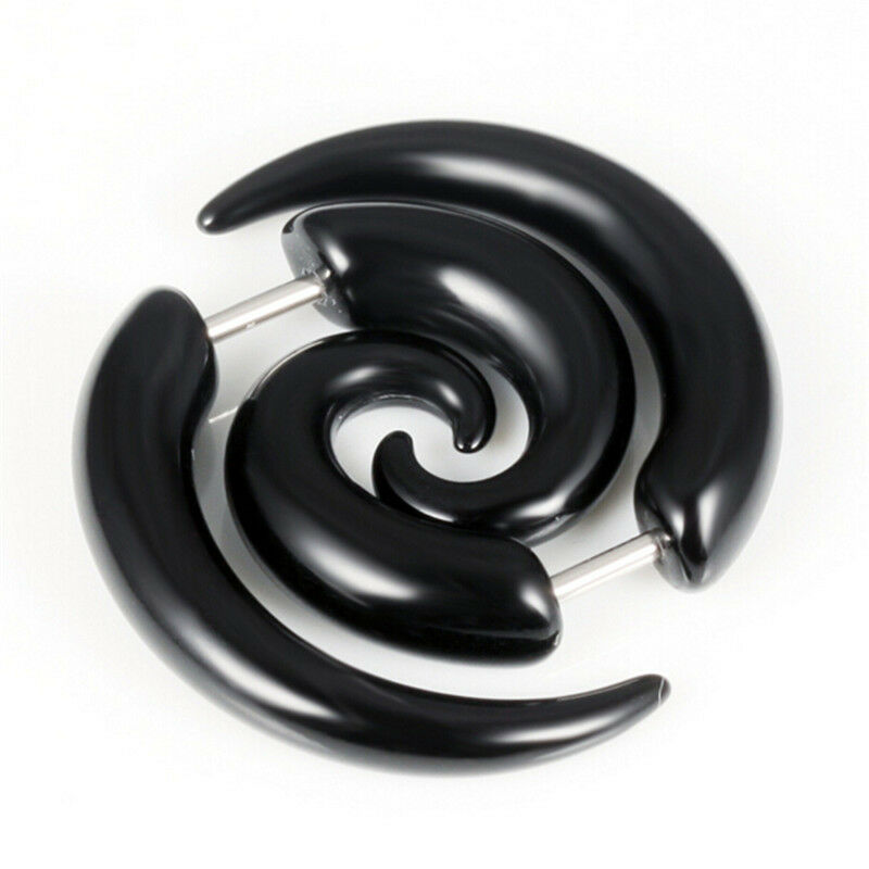 Punk Stud Earrings Rock Men Black Earrings Women PVC Anti Allergy Earrings BDAFL
