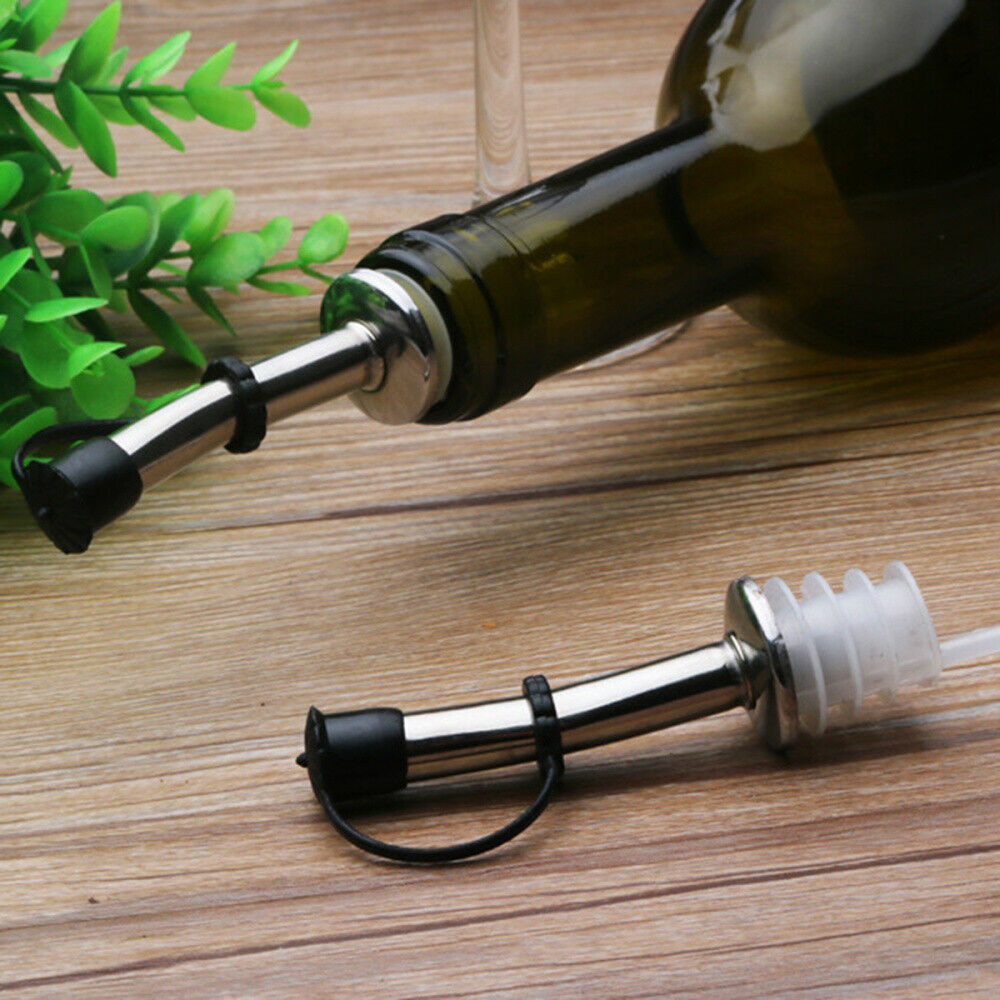 12Pcs Stainless Steel Liquor Spirit Pourer Flow Wine Bottle Pour Spout Stoppers