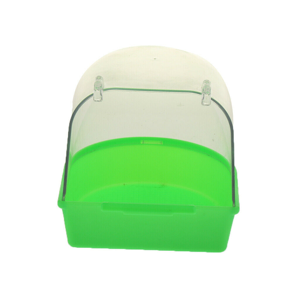 Transparent Plastic Bird Bath for Parakeets, Canaries, and Finches