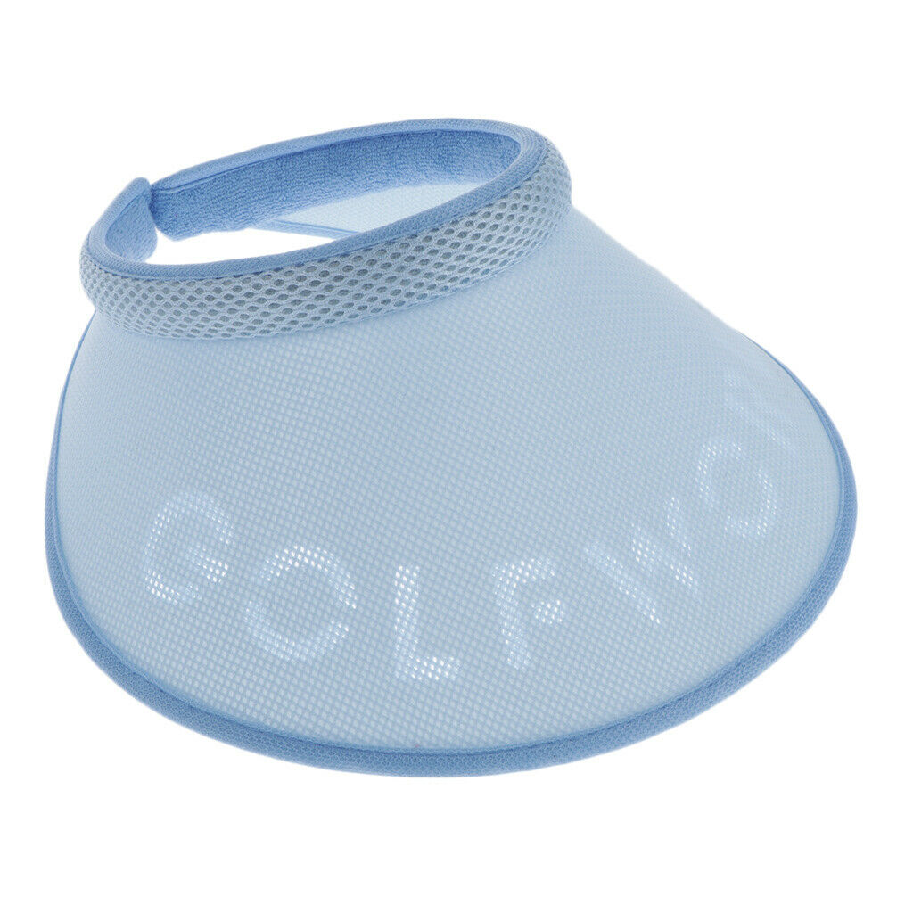 Sun Visor Hats Womens Large Brim Summer UV Protection Beach   Blue