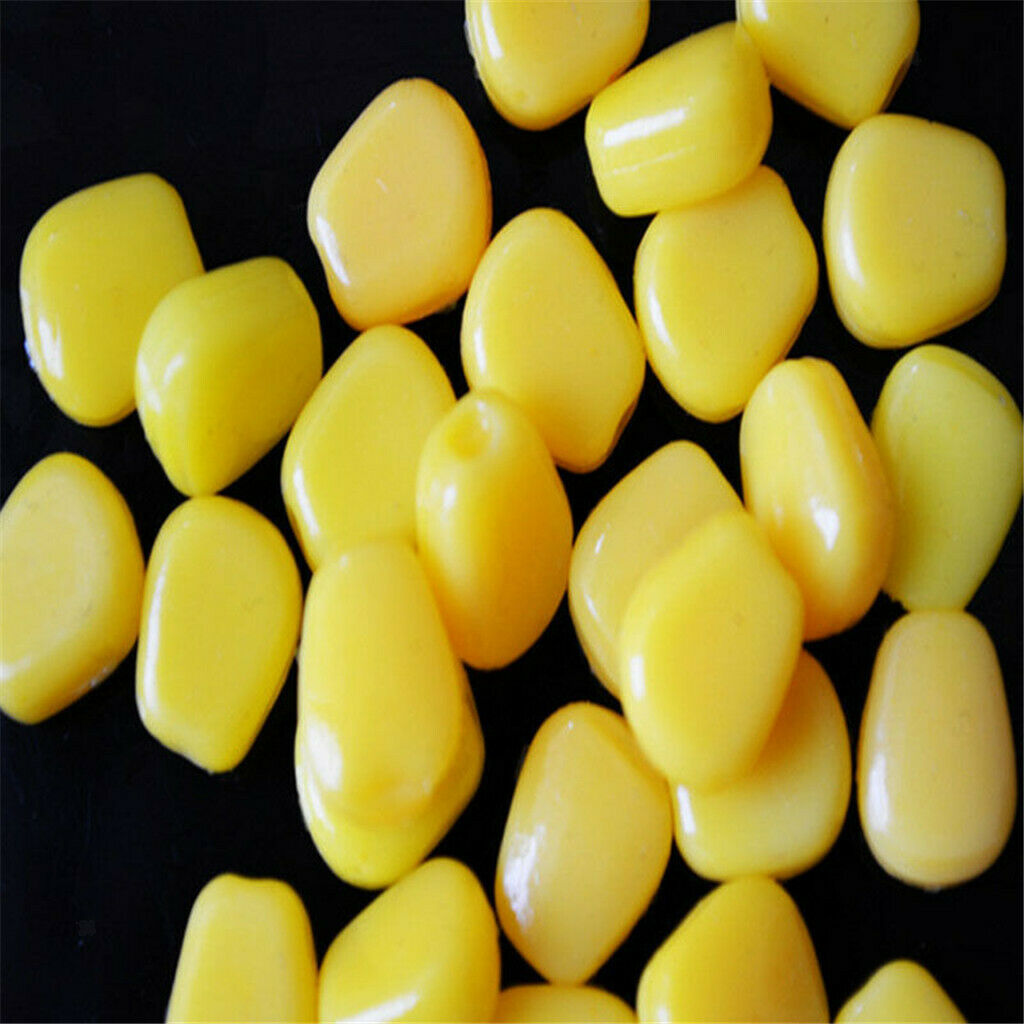 100pcs Floating Baits Soft Shaped Corn Thick Yellow  Up Lures Carp Fishing Sport