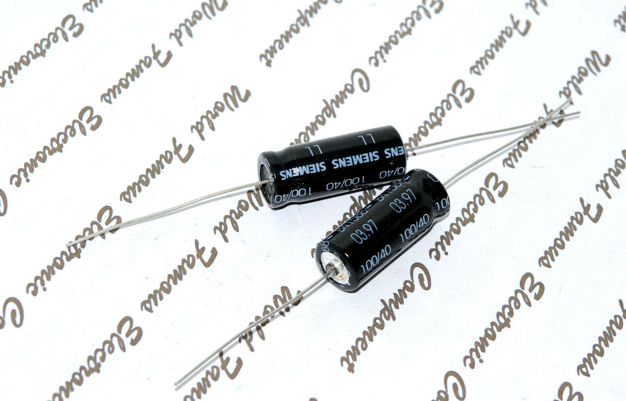 1pcs - SIEMENS (EPCOS) 100uF 40V Axial Electrolytic Capacitor - B41588-E7107-T90