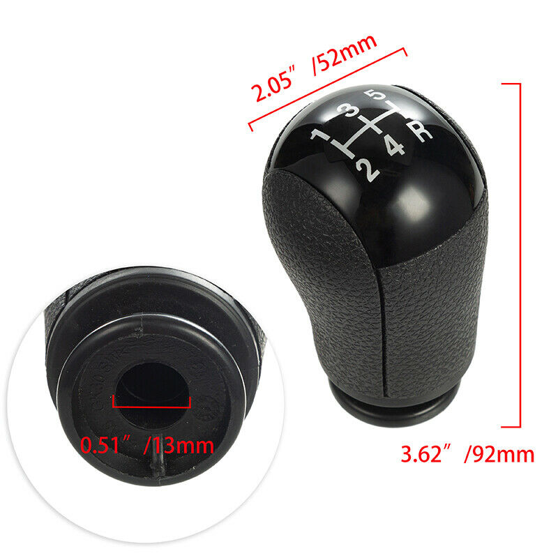 1Pc Black 5 Speed Manual Gear Shift Knob Ford Mustang/Focus/Mondeo MK3/Galaxy