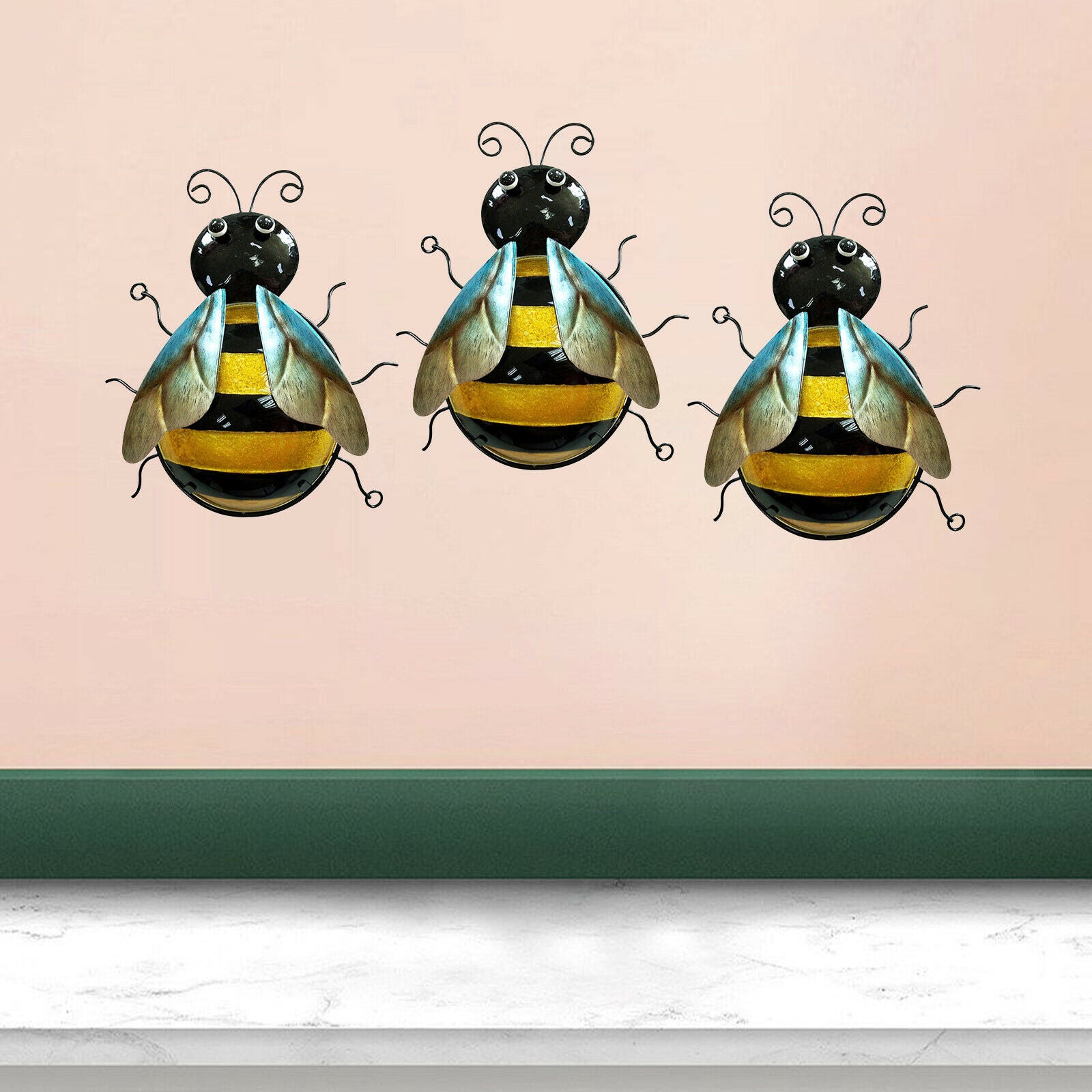 Metal Wall Art Bee Wall Decor Hanging Colorful Home Decoration Decorative